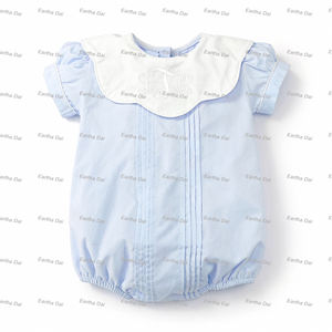 Abiti per Bambine in Tessuto Primavera Estate Monogramma Vestiti per Bambine con Colletto Peter Pan Set di Abbigliamento per Bambini - Product Image 4