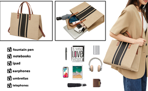 Sac fourre-tout en toile de coton biologique souple et durable, style décontracté, à bandoulière unique, prix d'usine - Product Image 4