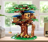 100g-bag Pandatoys Bloques Ladrillo Piezas NO. 2423 bloque planta árbol casa decoración piezas planta hojas ciudad bosque bloque de construcción
