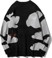 Pull Tricoté OEM à Manches Longues Col Rond Anime Rapper Harajuku Hip Hop Rap Vintage Streetwear en Maille avec Motif Imprimé Mohair