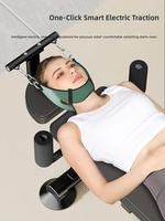 Lit de traction orthopédique électrique multi-positions réglable en acier inoxydable avec cadre en PVC, longueur 190 cm, pour correction cervicale/lombaire