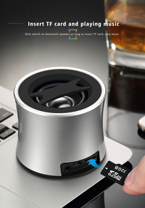 Portable 800mAh <b>Bluetooth</b> <b>Speaker</b> Aluminum Alloy Shell Heavy Bass Wireless <b>Speaker</b> Support TF Card/AUX/FM Radio for Outdoor - Product Image 5