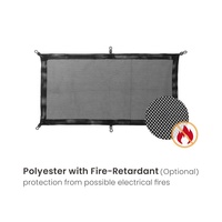 Filet de gestion des câbles de bureau extensible et réglable pour la maison et le bureau noir résistant aux flammes