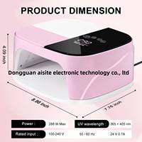 Lampe de Manucure UV LED à Détection Intelligente, Machine de Photothérapie Optionnelle à 2 Couleurs, Alimentée par Batterie, à Quatre Vitesses, pour Vernis à Ongles