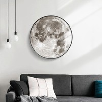 Lampe de chevet de fond de chambre moderne luxe lune murale créative minimaliste lumières décoratives salon applique murale lunaire
