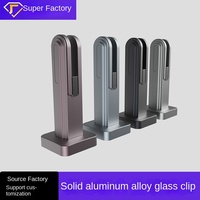 Aluminiumlegierung Glasklammer Reine Massivstufen-Treppengeländer Bodenmontierte Schwimmbad-Geländer Moderne Schlichtheit 5 Jahre Garantie