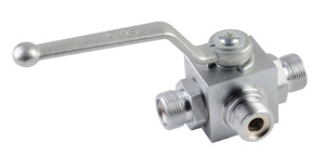 Válvula de Bola Hidráulica de Alta Presión Khb y KHB3K 500 Bar, Acero al Carbono, Acero Inoxidable, Recubrimiento de Zinc Blanco - Product Image 4