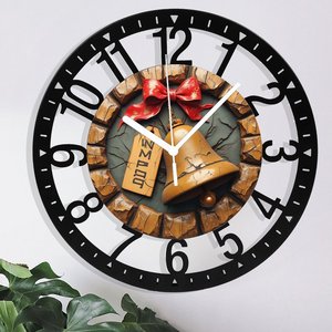 25cm Circular Iron Wall Clock with <strong>a</strong> <strong>Pair</strong> <strong>of</strong> <strong>Swallows</strong> in Flight Design - Product Image 5