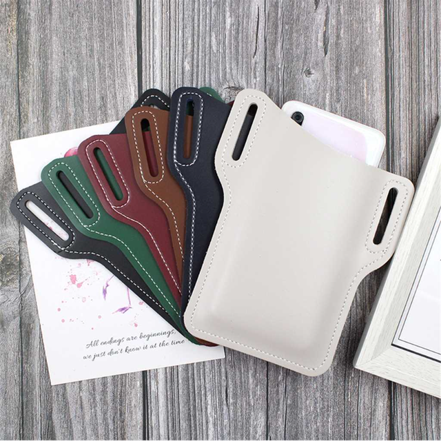 Premium PU Leather Phone Holster Portable Mobile Phone Sleeve Ready to Ship Camping Hiking Phone Holder for Outdoor Sports