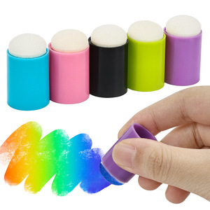 NUOVO Set da 5 Spugne per Dita per Artigianato, Stamping, <span class=keywords><strong>Disegno</strong></span> e Creazione di Biglietti, Strumenti per Pittura a Mano - Protezioni per Dita Fai-da-te - Product Image 1