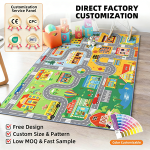 Tapis de chambre pour enfants doux, sur mesure et au design personnalisé, tapis en peluche pour chambre d'enfant, tapis de sol coloré pour aire de jeux, décoration de tapis - Product Image 1