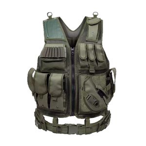 Gilet tactique extérieur vert DF FDY - Maille anti-coupure respirante imperméable en mélange de coton durable pour la randonnée - Product Image 3
