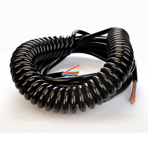 Cable de resorte de 3 núcleos blanco negro 1,5 m 1,8 m negro Cable de extensión de alimentación en espiral retráctil EU de alta calidad - Product Image 2