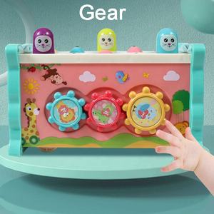 Caja multifuncional de seis lados para niños, juguete de aprendizaje 8 en 1, equipo de pesca, juego de <span class=keywords><strong>martillo</strong></span>, Wash a mole, Montessori - Product Image 5