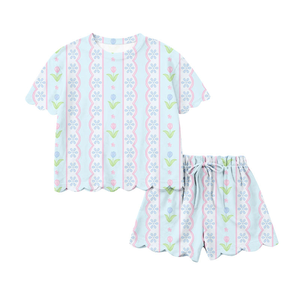 Ensemble Haut et Short Décontracté pour Bébé Fille, Imprimé Léopard, en Spandex/Coton, Manches Courtes, Collection Été 2026 – Tenue de Boutique Enfant en Gros - Product Image 1