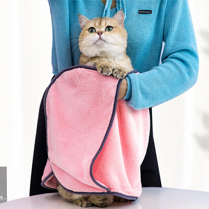 <b>Pet</b> Towel Coral Fleece 35x77cm Quick Dry For Dog Bathing Cleaning Pink Blue Gray - Product Image 2