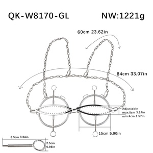 ที่หนีบหน้าอกรูปทรงคีม QK-W8170 พร้อมฟันคม ปรับได้ ใช้สำหรับรัดหน้าอกทั้งสองข้าง ทำจากสแตนเลส พร้อมโซ่ - Product Image 6