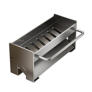 Kitchen Sink Storage Rack Stainless Steel Single Layer Dishcloth <b>Holder</b> Drainage Organizer for Kitchen Countertop Faucet Basin - Product Image 5
