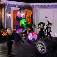 Décorations lumineuses LED géantes de citrouille d'Halloween personnalisables Ourwarm pour les festivals, gonflables d'Halloween