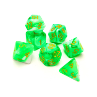 Ensemble de dés polyédriques personnalisés D20 pour jeux de rôle, en acrylique bicolore, forme carrée, en résine plastique, pour D&D et autres jeux