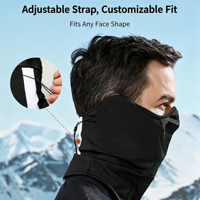 Masque de ski personnalisé en polaire chaude respirante, coupe-vent et épaissi, cache-tête et cache-cou pour activités de plein air et cyclisme hivernal