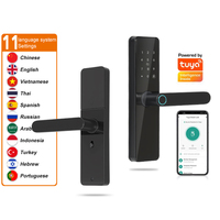 Manija de Puerta con Cerradura Inteligente Electrónica, Lector de Huellas Dactilares, Tarjeta Digital, Control por Aplicación Tuya, Fabricante de Cerraduras Inteligentes
