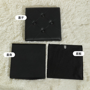Custom Foldable <b>Storage</b> <b>Stool</b> <b>With</b> Tufted Lid And Removable Base For Home Use Size X 3 - Product Image 1
