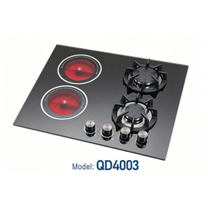 Cocina de Encimera de 4 Quemadores Fácil de Usar, Encendido Elegante de Cristal, Integrada en el Escritorio, para Cocinar en Casa y en Familia - Product Image 3