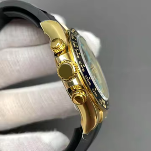 นาฬิกาข้อมือผู้ชายหรูหรา OEM 2025 ระบบอัตโนมัติ กลไกจักรกล สีเทอร์ควอยซ์ ฟังก์ชั่นโครโนกราฟ แสดงวันที่เรืองแสง ผลิตตามสั่ง ผลิตในประเทศจีน - Product Image 4