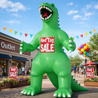 Ballon publicitaire gonflable géant personnalisé en forme de dinosaure de dessin animé pour les événements, les promotions et l'affichage en extérieur
