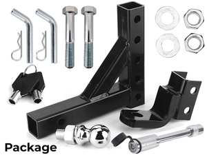 Nuevo Kit de Soporte de <span class=keywords><strong>Bola</strong></span> de <span class=keywords><strong>Remolque</strong></span> Ajustable de Alta Resistencia 6000 LBS con Refuerzo de 5 Orificios para Barra de <span class=keywords><strong>Remolque</strong></span> de 2 Pulgadas (Clase de Receptor) - Product Image 3