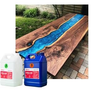 Résine époxy en cristal sans bulles à haute brillance pour résine de coulée profonde dans la coulée de table en bois en vrac - Product Image 1