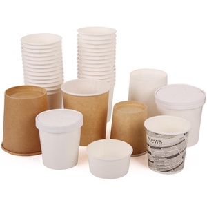 <span class=keywords><strong>Gobelet</strong></span> à <span class=keywords><strong>soupe</strong></span> en papier kraft <span class=keywords><strong>jetable</strong></span> avec couvercle en papier - Product Image 6