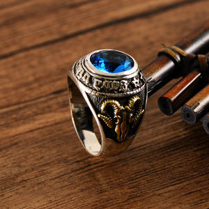 MYF फैक्टरी थोक रत्न mens masculino मूल anel डे prata तुर्की तुर्क सुल्तान <span class=keywords><strong>suleiman</strong></span> 925 स्टर्लिंग चांदी की अंगूठी - Product Image 1