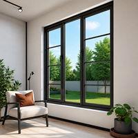 Fenêtres à battants pour maisons modernes, fenêtre triple à battants en aluminium, double vitrage, rupture de pont thermique, insonorisée, coupe-vent, pour salon