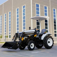 Tracteur Multifonctionnel 4x4 Roues Motrices 4RM 40cv 50cv 60cv 70cv 90cv 100cv, Chargeur Frontal, pour Ferme et Jardin, avec Pièces Optionnelles