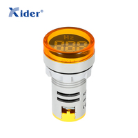 Circulaire 22MM LED Panneau d'affichage numérique Indicateur de courant et de tension AD22-22HzM jaune