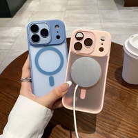 Funda Magnética de Lujo con Acabado Mate y Textura de Piel para iPhone 17 16 Pro Max, con Protección para la Lente de la Cámara, Venta al Por Mayor