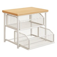 Étagère de rangement moderne en métal pour épices, organisateur de comptoir à double niveau multifonctionnel pour cuisine