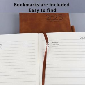 Agenda 2025 al por Mayor, Tapa Dura de Cuero PU A5, Personalizable con Logotipo, Organizador Diario, Semanal y Mensual, 80 Hojas, Cuaderno de Notas Escolar - Product Image 3