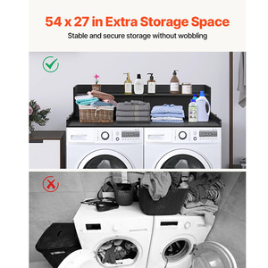 2 cassetti portabiancheria in legno con 2 ganci copriscarpe antiscivolo per lavasciuga - Product Image 5