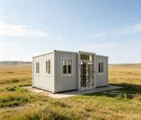 Maison préfabriquée légère à structure en acier extensible, robuste, portable, mobile, petite maison, pour le camping en plein air, les stations balnéaires, maison-conteneur