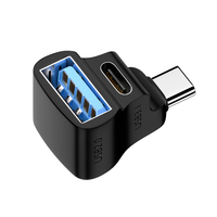 Konverter Transfer Data cepat 20Gbps, adaptor perempuan 2 in 1 Tipe C ke USB a tipe-c 100W 20Gbps untuk Gamer Audio 8K