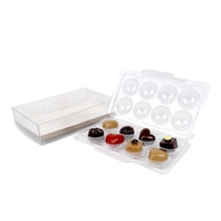 Vente en gros Boîtes cadeaux d'emballage en plastique transparent pour chocolat à la truffe avec plateau à clapet blister à 8 cavités