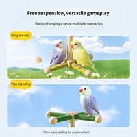 Nouvelle Perchoir-échelle pour oiseaux en bois, jouet interactif rotatif suspendu pour perroquets et perruches