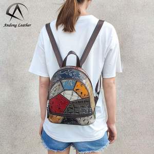Sac à main rétro en cuir de vache véritable Andong pour femmes et filles, sac à bandoulière multifonctionnel, petit sac à dos pour l'extérieur - Product Image 1