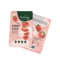 Op maat bedrukte snacknoten (amandelen, cashewnoten) hersluitbare zak met ritssluiting, herbruikbaar, voedselveilig, staande pouch