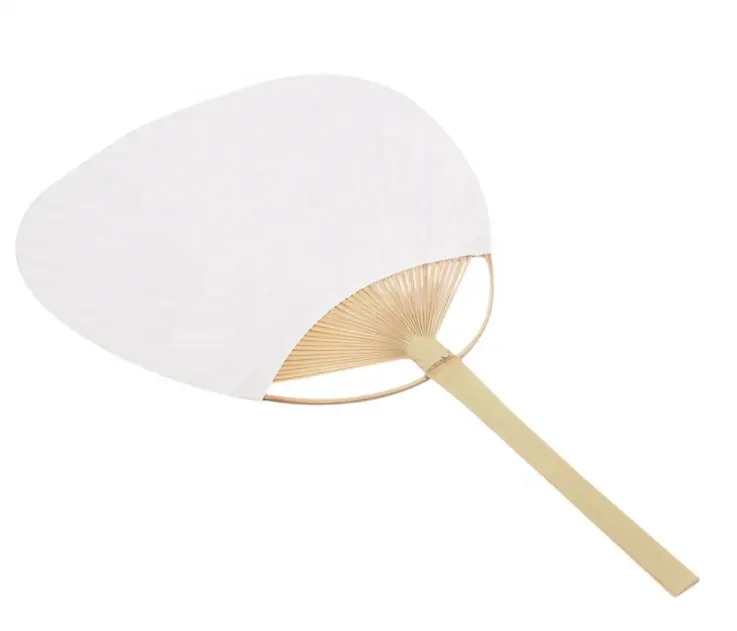 Summer Cooling Handle Fan Diy Pure White Bamboo Blank Calligraphy Painting Blank Group Fan For Home Wedding Accessory