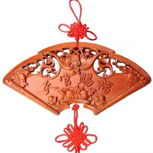 Colgante en Forma de Abanico de Madera de Melocotón Hongju Pavilion, Decoración para el Hogar, Bendición Celestial, Adorno para Pared de Entrada, Año Nuevo Chino - Product Image 5