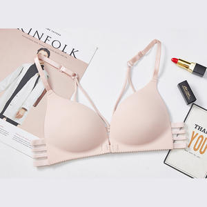 섹시한 크로스 벨트 백 브라 푸쉬업 삼각컵 통기성 여성용 원피스 와이어프리 인비저블 솔리드 패턴 언더웨어 - Product Image 6